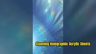 Watch: Iridescent Gradient Acrylic Sheet 3mm Holographic Stars