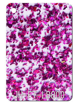 Advertising 3D Bling Purple Glitter Acrylic Sheets Cut To Size