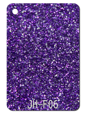 Purple Glitter PMMA Acrylic Sheet Panel For Hangbag Earrings