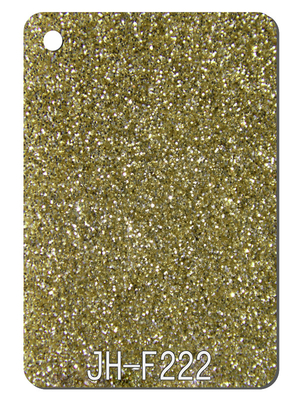 Non Toxic Light Gold Glitter Acrylic Sheets Jewellery Decor
