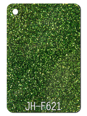 3MM Thick 1220x2440MM Green Glitter Acrylic Sheets Home Door Window Light Decor