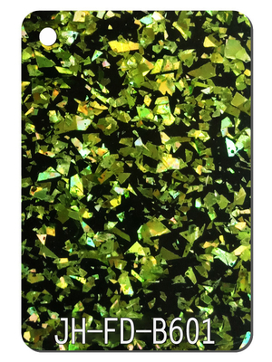 3MM Thick 4x8ft Green Black Chunk Glitter Acrylic Sheets Perspex Board