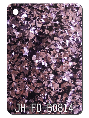 Pink Black Chunk Glitter 3MM Thick Acrylic Sheet 1220X2440MM Perspex Board Decor