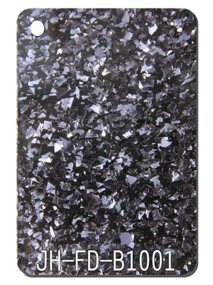 4ftx8ft Silver Black Glitter Acrylic Furniture Sheet Perspex Board Door Decor