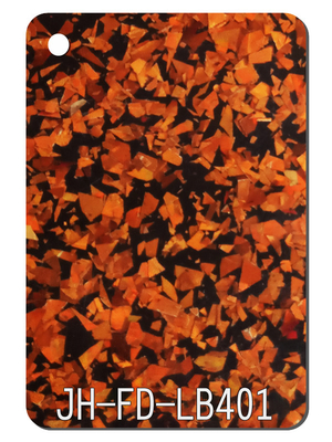 1.2g/cm3 Orange Black Glitter Acrylic Sheets 1850x1040mm Hotel Decor