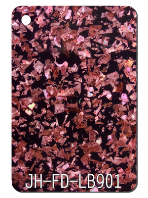 3mm Thick Pink Black Big Chunk Glitter Acrylic Sheets High Hardness