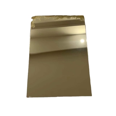 Light Gold Plexiglass Mirror Cast Acrylic Plastic Sheets 1220x2440mm 1mm Thick