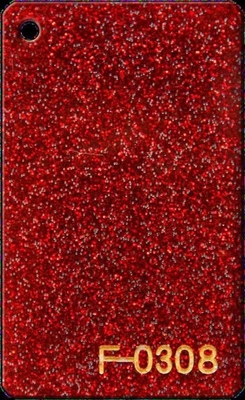 SGS 1/8&quot; Thick Red Glitter Shimmer Cast Acrylic Sheet For DIY Art Crafts Creations