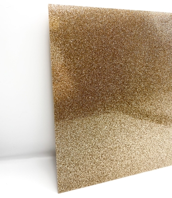 Anti - Bacterium Gold Glitter Cast Acrylic Sheet For DIY Earrings Crafts