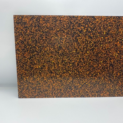 Orange Black Chunk Glitter Cast Acrylic Plastic Sheet For Laser Cutting