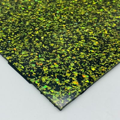 Green Black Chunk Flakes Cast Acrylic Sheet Panel 1/8 in For Crafts Earrings