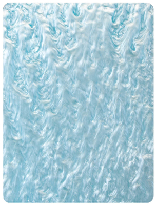 Light Blue Pearl Marbling Perspex Cast Acrylic Sheet 3mm Thickness