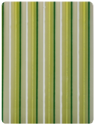 Yellow Green Striped Cast Pattern Acrylic Sheet 620 x 1040mm