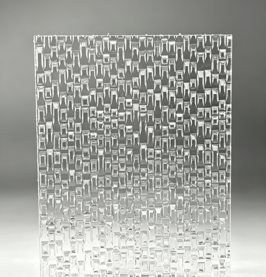 10mm Diamond Grid Texture Acrylic Panel Sheet PS Material With Cutting Processing Service