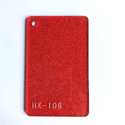 Red Glitter Acrylic Sheets 3mm Custom Cutting Plastic Panels 48x96 Inches