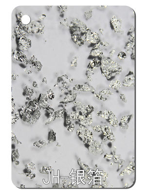 Silver Foil Texture Design Acrylic Sheet PMMA Plastic Panel Virgin Material 2.5mm-15mm