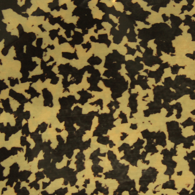 Vivid Tortoise Celluloid Plastic Sheet 0.17mm Thickness Black Yellow Color