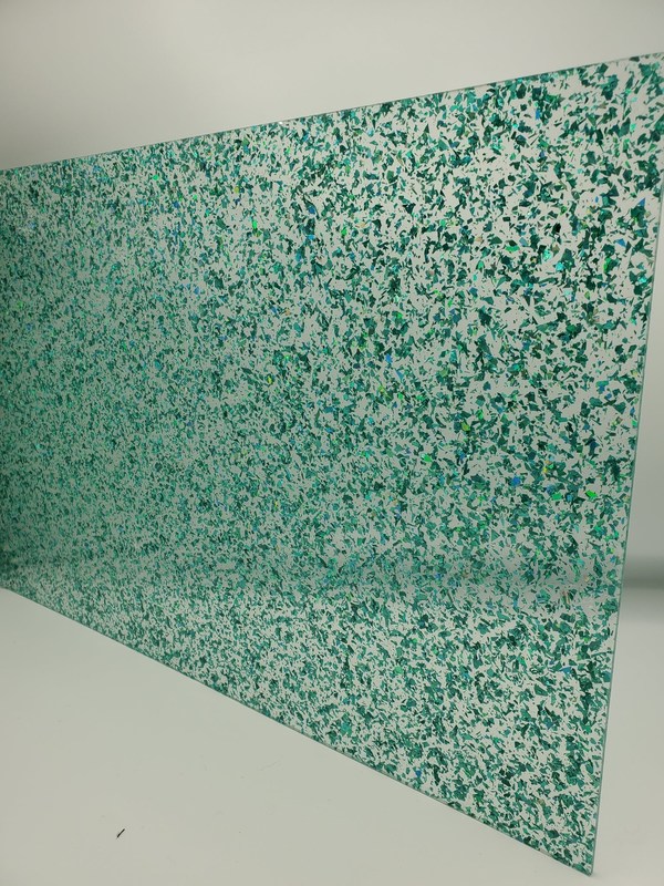 Teal Green Glitter Cast Acrylic Sheet For Laser Cut DIY Crafts Decor