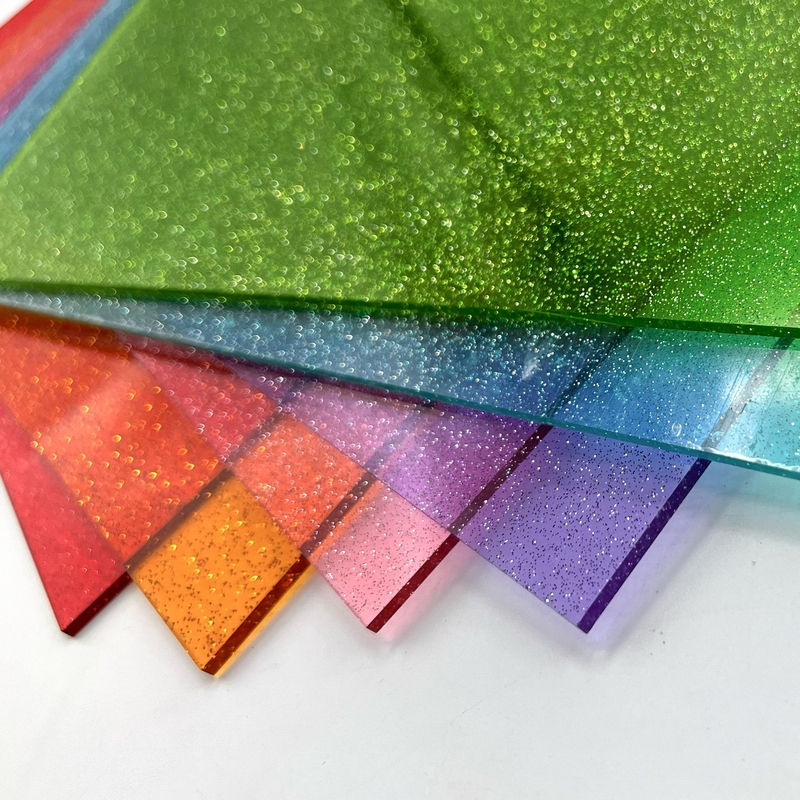 3mm Candy Color Cast Glitter Acrylic Sheets For Laser Cutting DIY