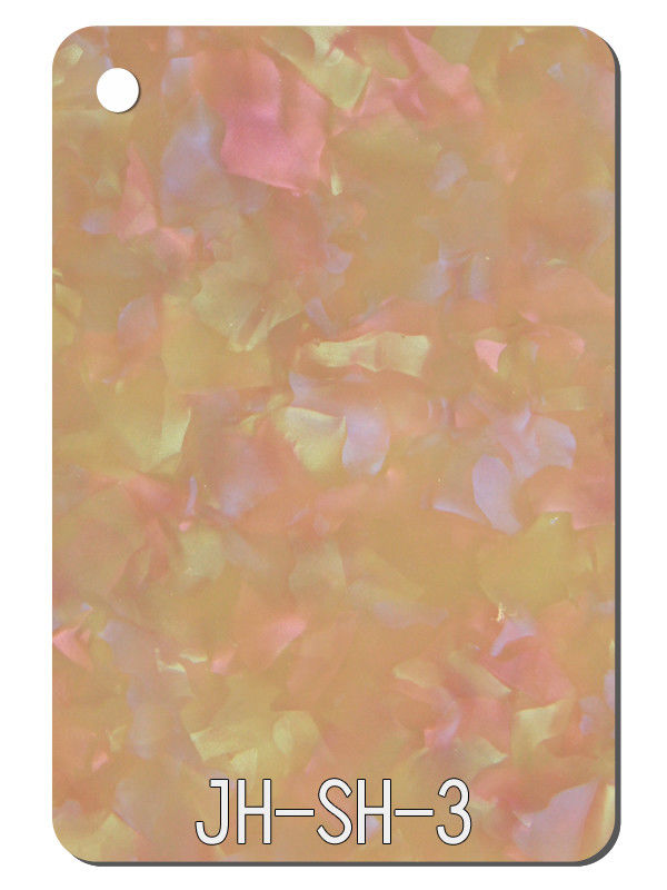 Champagne Color Cast Patterned Perspex Sheets 1840*1040mm High Gloss