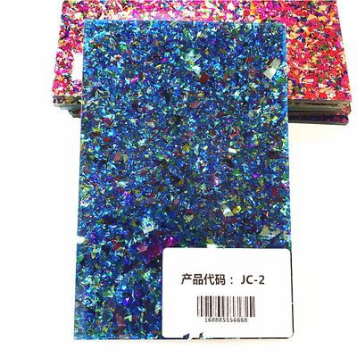 Confetti Chunky Flakes Glitter Cast Acrylic Sheet For Handcraft 4mm Thick