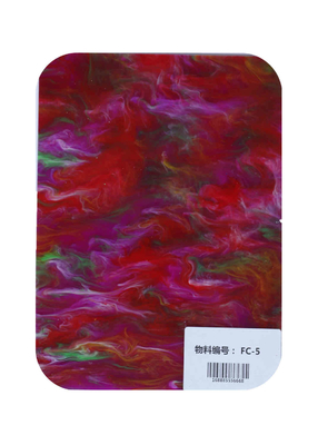 Fashion Red Blue Oil Painting Pattern Acrylic Sheet 1/8 inch For Decoration