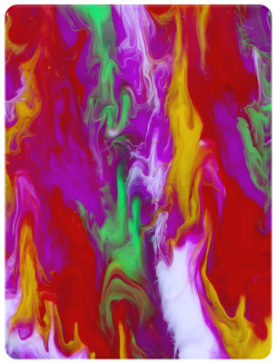 Fashion Red Blue Oil Painting Pattern Acrylic Sheet 1/8 inch For Decoration
