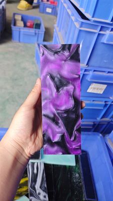 Custom Acrylic Knife Handle Material Thick Pearlescent Marbled Acrylic Sheet Blanks for Kitchen Knife Outdoor Knife Handle Scale
