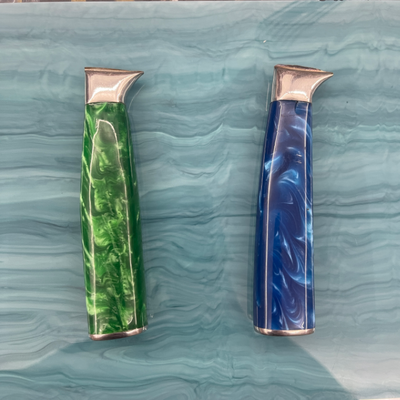 Custom Acrylic Knife Handle Material Thick Pearlescent Marbled Acrylic Sheet Blanks for Kitchen Knife Outdoor Knife Handle Scale