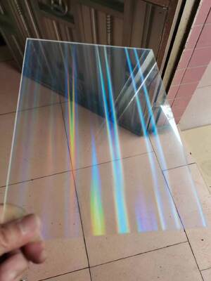 Iridescent Textured Gradient Acrylic Sheet 3mm Holographic Blue for Laser Cutting Anime Key Chain