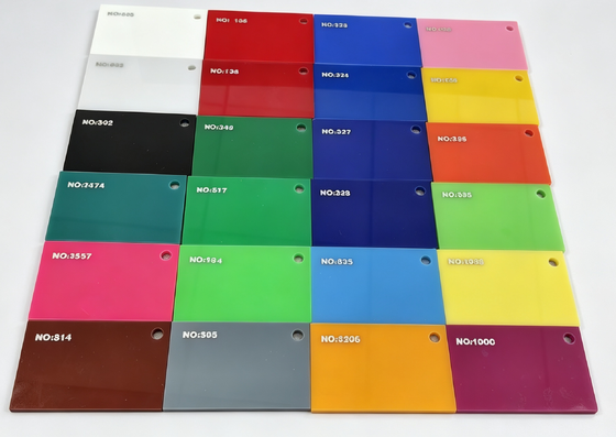 PMMA Glossy Translucent Solid Color Acrylic Sheets 3mm For Advertise