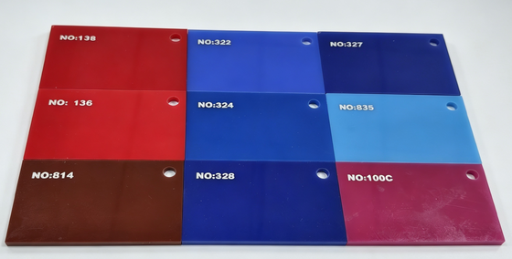 PMMA Glossy Translucent Solid Color Acrylic Sheets 3mm For Advertise