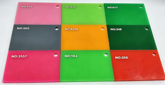 PMMA Glossy Translucent Solid Color Acrylic Sheets 3mm For Advertise