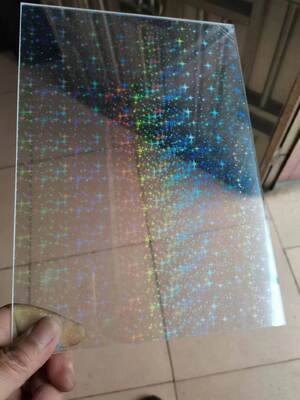 Iridescent Gradient Acrylic Sheet 3mm Holographic Stars for Laser Cutting Anime Key Chain