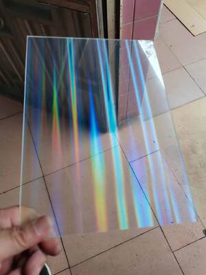 Iridescent Gradient Acrylic Sheet 3mm Holographic Stars for Laser Cutting Anime Key Chain