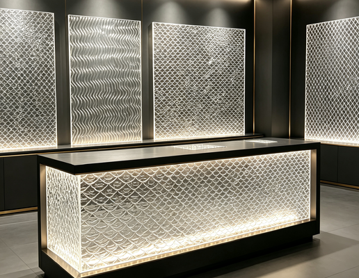 Diamond Grid Texture Acrylic Panel Sheet PMMA Material With Cutting Processing Service