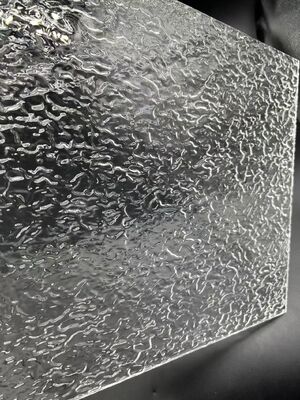 Middle Tree Bark Texture Acrylic Sheet Clear Embossed PMMA Plexiglass Panel For Backlit Partition