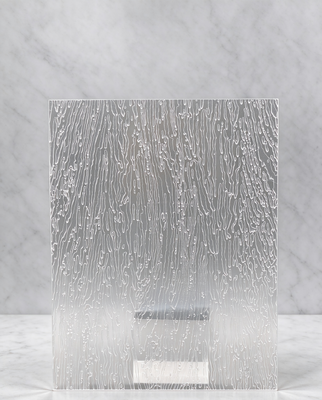 Middle Tree Bark Texture Acrylic Sheet Clear Embossed PMMA Plexiglass Panel For Backlit Partition