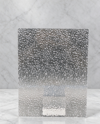 Middle Tree Bark Texture Acrylic Sheet Clear Embossed PMMA Plexiglass Panel For Backlit Partition
