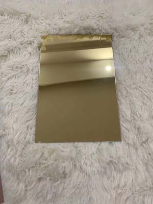 High Gloss Mirror Acrylic Sheet Silver Gold Red Mirror PMMA Panel Laser Cuttable Mirror Plastic Sheet For Signage Interior Decoration Handicraft Cake Topper