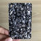 Chunky Acrylic Glitter Plastic Sheets PMMA 2.5mm Black Silver For Crafts